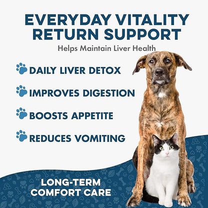 Hepatic Liver Support for Cats Dissolvable,Homeopathic, Digestive Feline Supplement for Liver Detox and Nutrient Absorption 100% All Natural, Easy to Give, Free of Chemicals or Additives, 400 Pills