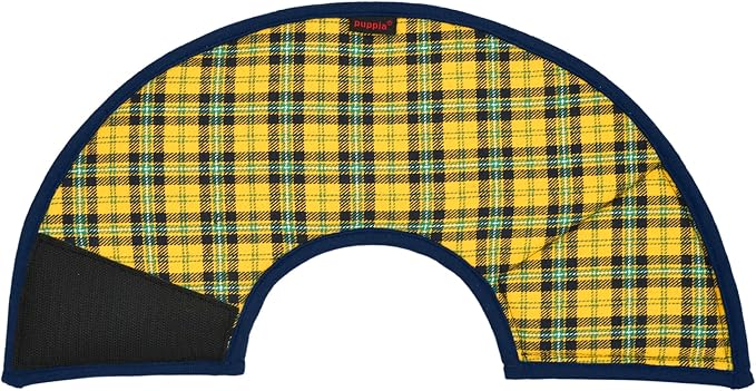 Puppia Charlie Cone Collar for Dogs After Surgery Fashionable Comfortable Pet Recovery Collar Elizabethan Dog Collar, Yellow, Large