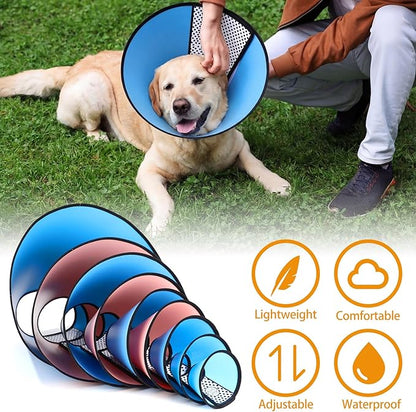 Paterr 9 Pcs Soft Dog Cone Collar Adjustable Protective for Pet Flexible Plastic Cone for Dog After Surgery Recovery E Collar for Wound Healing Small Medium Large(Colorful)