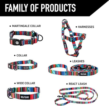Wolfgang Heavy Duty Adjustable Dog Harness, Pull-Tested to Over 800 lbs for Walking & Training, Quetzal Print, Small