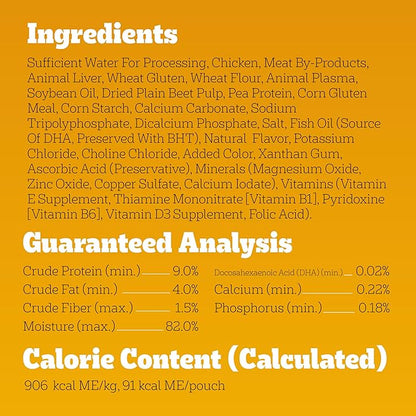 Pedigree Puppy Food Morsels in Sauce, Wet Dog Food Pouches, Chicken Flavor, 3.5 oz. Pouches, 16 Count