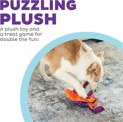 Outward Hound by Nina Ottosson Silly Legz Interactive Plush Dog Puzzle Dog Enrichment Toys, Plush, Floppy, Long, Giraffe, Purple