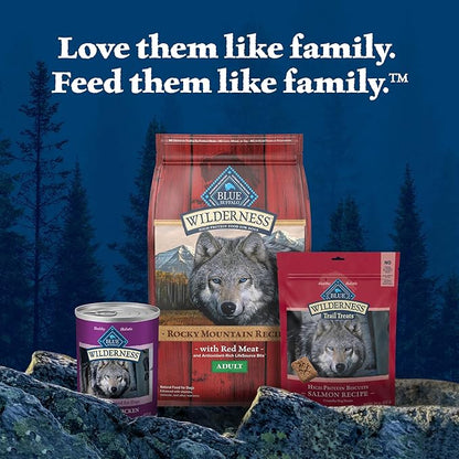 Blue Buffalo Wilderness Adult Wet Dog Food,High-Protein & Grain-Free,Made with Natural Ingredients,Beef & Chicken Grill,12.5-oz Cans,(Pack of 24)