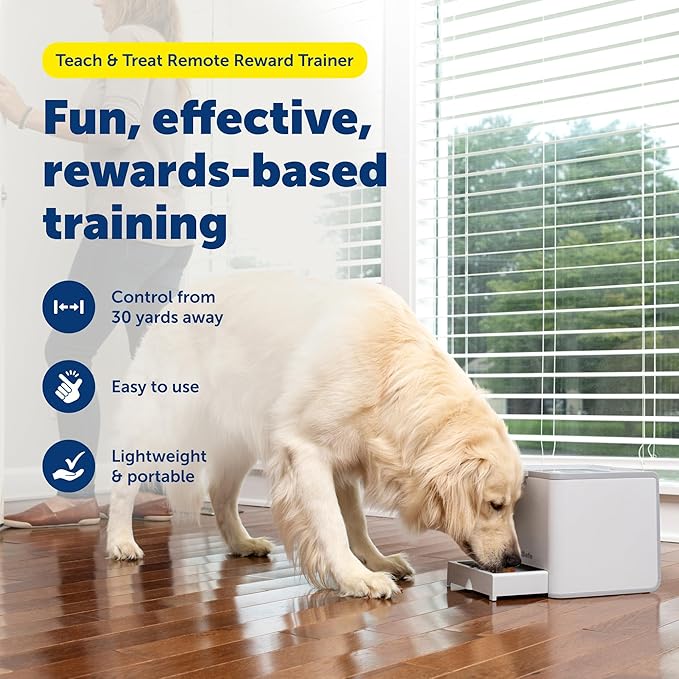 PetSafe Teach & Treat Remote Reward Trainer - Positive Reinforcement Trainer - Reward-Based Dog Training Tool - Lightweight - Battery Operated - Portable Pet Training Device
