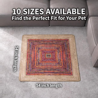 Washable Pee Pads for Dogs, Reusable Puppy Potty Training Pads, Ultra-Absorbent Thick Waterproof Leak-Proof Non-Slip Pads & Mat for Crate, Playpen, Floor, Whelping & Housebreaking , 2 Pack 54"x54"