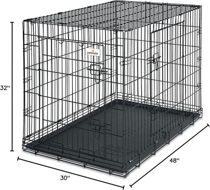 Petmate 43-Inch 2-Door Training Retreats Wire Kennel for Dogs, 90 to 125-Pound