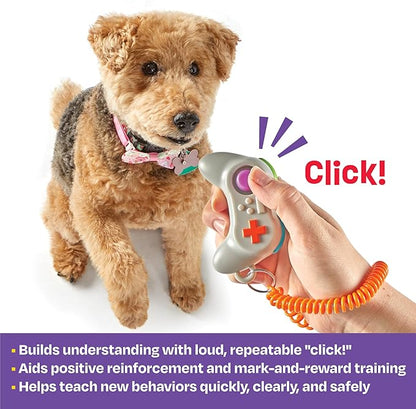 Brightkins Gamepad Training Clicker - Dog Training & Behavior Aids, Puppy Obedience Clicker, Pet Trainer Tools, Cat Trainer Supplies, Clickers for Dogs and Puppies, Clear Sound, 1 Piece