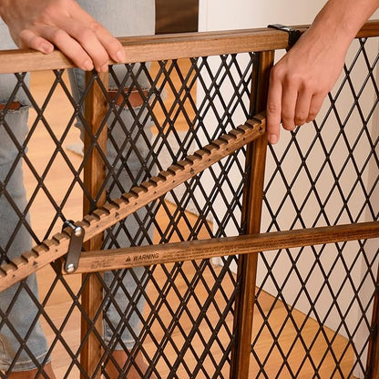 Position & Lock Adjustable Wood Baby Gate (Farmhouse Collection)