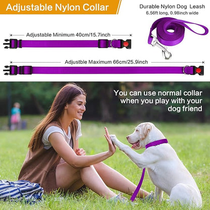 Prong Training Collar with Comfort Tips and Quick Release - Dog Choke Pinch Collar with Nylon Cover - Classic Collar and Leash for Small to Large Dogs