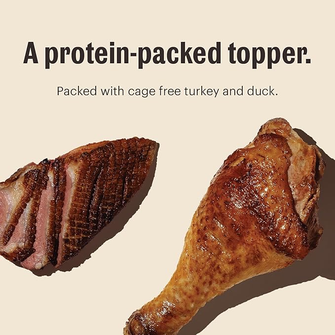 The Honest Kitchen Human Grade Meal Booster: 99% Turkey & Duck Dog Food Topper, 5.5 oz (Pack of 12)