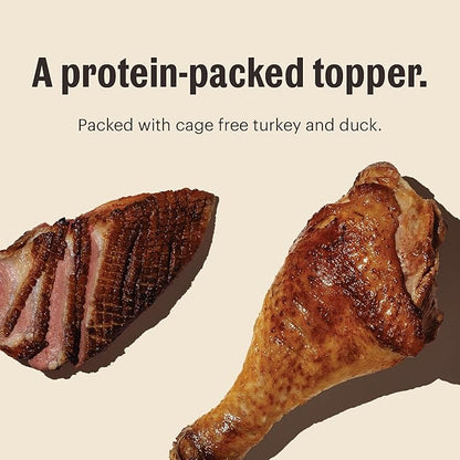 The Honest Kitchen Human Grade Meal Booster: 99% Turkey & Duck Dog Food Topper, 5.5 oz (Pack of 12)