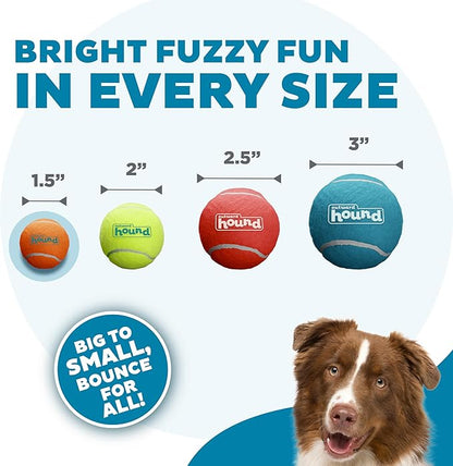 Outward Hound Squeaker Ballz – Squeaky Tiny Tennis Balls for Small Dogs Under 15 lbs, Fetch & Training, X-Small (1.5"), 4-Pack