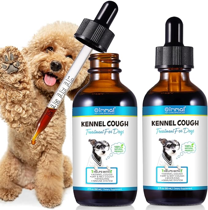 Cough for Dogs, 60ml Herbal Dog Cough, for All Breeds & Sizes, Natural Ingredients,2 Pack