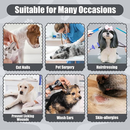 Soft Dog Cone Collar - Adjustable Recovery Cone for Large Dogs After Surgery to Stop Licking, Waterproof Elizabethan Protective Neck Donut Collar Alternative for Pet (Grey, 2XL)