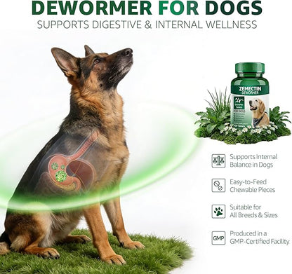 Zenectin Dewormer for Dogs, Digestive Cleanser, Broad Spectrum for All Wormer, Hookworms, Lung Worms, Pin Worms, Round Worms
