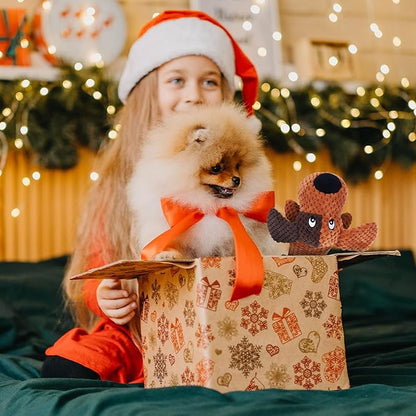 Squeaky Plush Dog Toys for Large Dogs with Squeaky and Crinkle Paper, Tug of War Pet Toys for Dogs, Interactive Pull Puppy Chew Toys for Small, Medium and Large Dogs