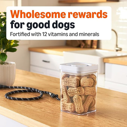 Amazon Basics Crunchy Dog Biscuits Peanut Butter Flavor Dog Treats 5 lb. Box