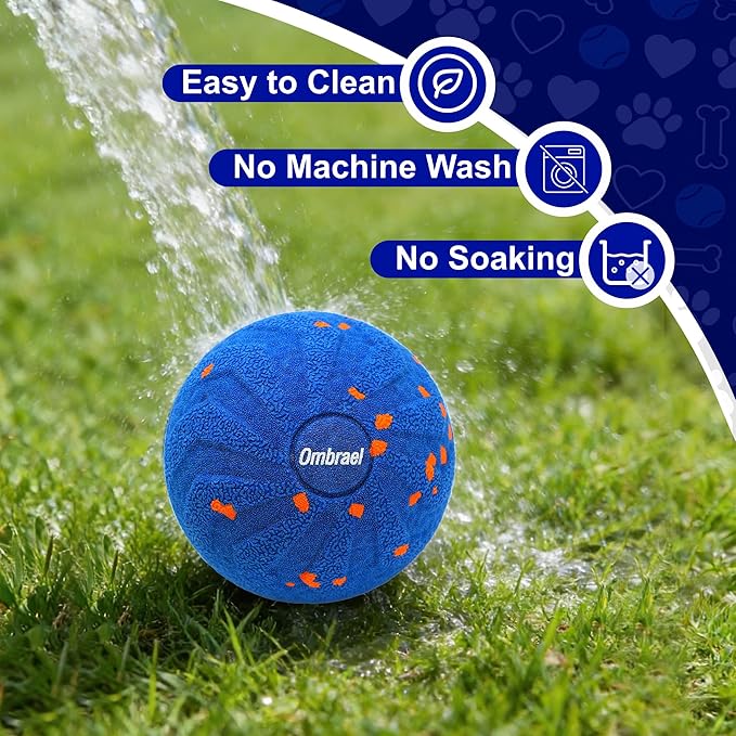 Ombrael Smart Interactive Dog Ball，Automatic Moving, Bouncing, Spinning Ball, Chew-Resistant & Washable E-TPU Rubber Toy, Perfectly Sized for the Mouths of Medium to Large Dogs