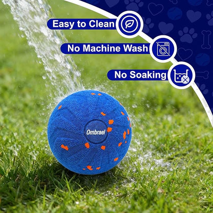Ombrael Smart Interactive Dog Ball，Automatic Moving, Bouncing, Spinning Ball, Chew-Resistant & Washable E-TPU Rubber Toy, Perfectly Sized for the Mouths of Medium to Large Dogs