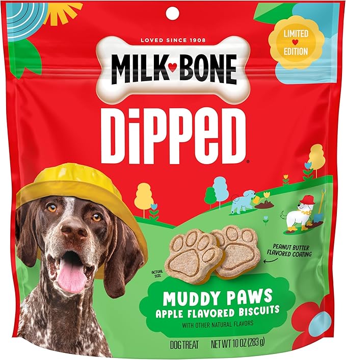 Milk-Bone Dipped Muddy Paws Dog Biscuits, 10 Oz. Bag
