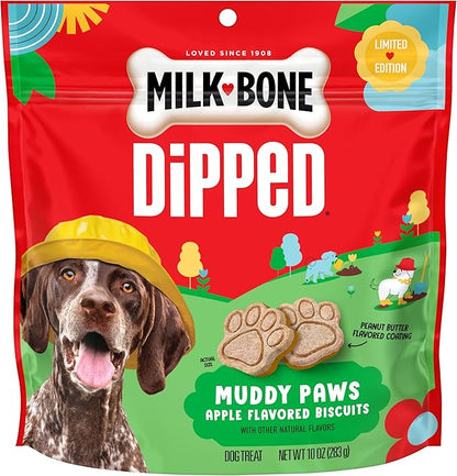Milk-Bone Dipped Muddy Paws Dog Biscuits, 10 Oz. Bag