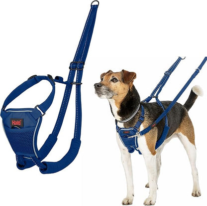 Halti No Pull Harness - Stop Your Dog Pulling on The Leash. Adjustable, Lightweight and Easy to Use. Reflective Dog Training Harness for Small Dogs (Size S, Cobalt Blue)