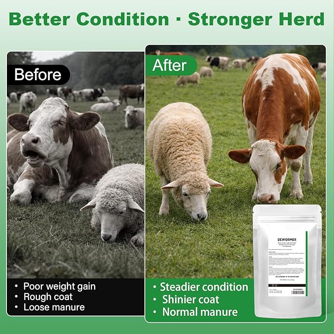 Soluble Drench Powder, Dewormer for Cattle and Sheep, 3.5 oz (100 g)