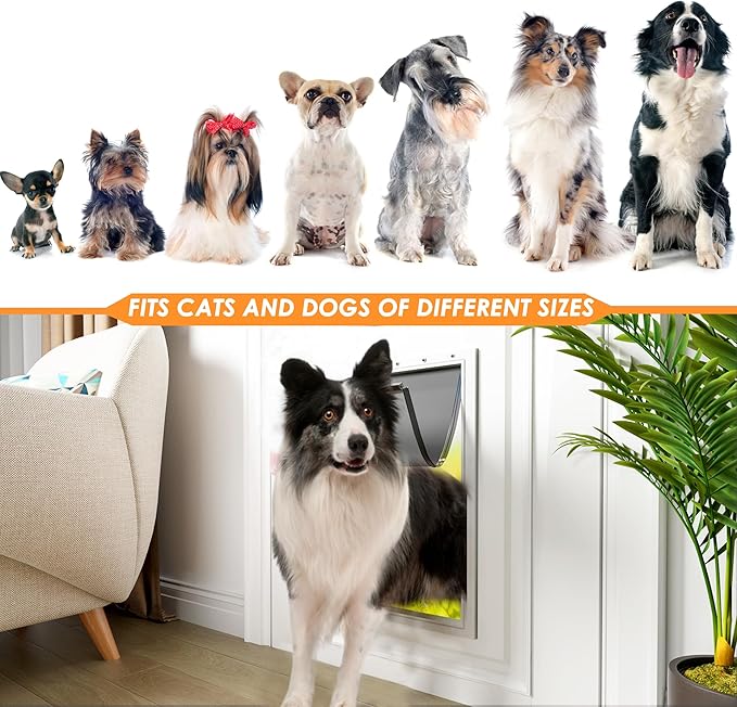 2 Pack Extra Large Dog Door Replacement Flaps with Screws, Compatible with PetSafe Freedom Doggie Doors PAC 11-11040, Dog Door Flap Measures 13 1/8”x 24 7/8”, Flexible, Durable