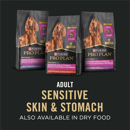 Purina Pro Plan Sensitive Skin and Stomach Wet Dog Food,Salmon and Rice-and Lamb-and Oat Meal Variety Pack - 13 oz. Cans,(Pack of 24)