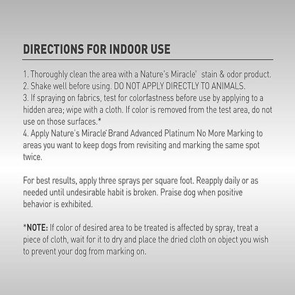 Nature's Miracle Advanced Platinum No More Marking,24 Ounces,Helps Discourage Repetitive Pet Marking,(Pack of 2)
