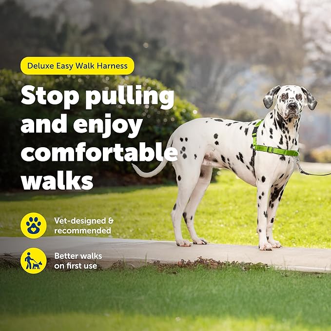 PetSafe Easy Walk Deluxe Dog Harness, No Pull Dog Harness – Perfect for Leash & Harness Training – Stops Pets from Pulling and Choking on Walks – Large, Apple