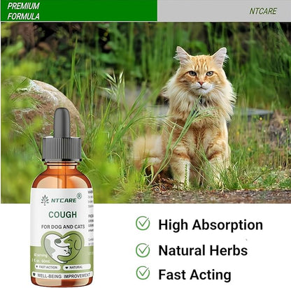 Kennel Cough Drops for Dogs & Cats Cough Relief Dry and Wet Pet Cough Allergy Relief - for Dogs of All Breeds & Sizes-2 Oz