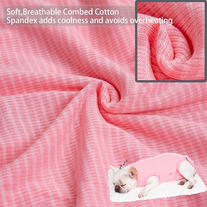 Recovery Suit for Dogs,Dog Cone Alternative Zipper Surgery Suit Female Spay,Soft Dog Surgery Suit for Anti Licking,Breathable Surgical Suit for Dogs Female Spay