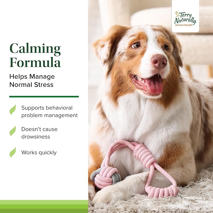 Terry Naturally Animal Health Calming Formula - 119 mg Echinacea Angustifolia, 45 Tablets - Promotes Calm & Relaxation for Dogs - Non-GMO, for Canines Only - 45 Servings