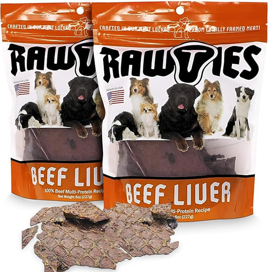 Premium Smoked Beef Liver for Dogs – 100% USA-Sourced Raw Meat Dog Food – Grain-Free, No Fillers, High Protein Nutrition for Small & Large Breeds, 2 Pack