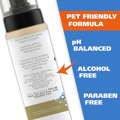 Wahl Waterless Shampoo for Animals, No Rinse | Oatmeal & Coconut Lime Verbena | Conditioning & Detangling | For Dogs, Cats & Horses | 7.1 Oz