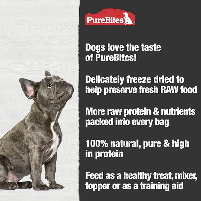 PureBites Chicken Breast Freeze Dried Dog Treats, 1 Ingredient, Made in USA, 11.6oz