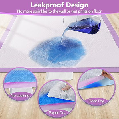 Gimars XL 6-Layer Ultra Absorbent 1200ml 48-Hour Leak-Proof Dog Pee Pads, Quick Dry Extra Large Puppy Pads for Puppy Training, Senior & Incontinent Dogs, Cats, Overnight Use, 30"x36", 30 Count
