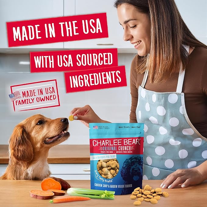 Charlee Bear Chicken Soup & Garden Veggie Dog Treats 16 oz. bag
