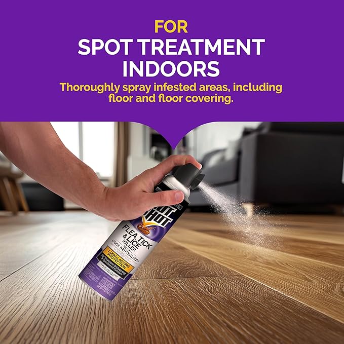 Hot Shot Flea, Tick & Lice Killer with Odor Neutralizer (Aerosol)(Pack of 6)