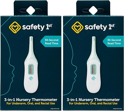 Safety 1st 3-in-1 Thermometer | Nursery | Analog | Pack of 2