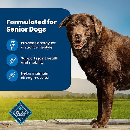 Blue Buffalo Life Protection Formula Senior Dry Dog Food, Supports Joint Health and Mobility, Made with Natural Ingredients, Chicken & Brown Rice Recipe, 30-lb. Bag
