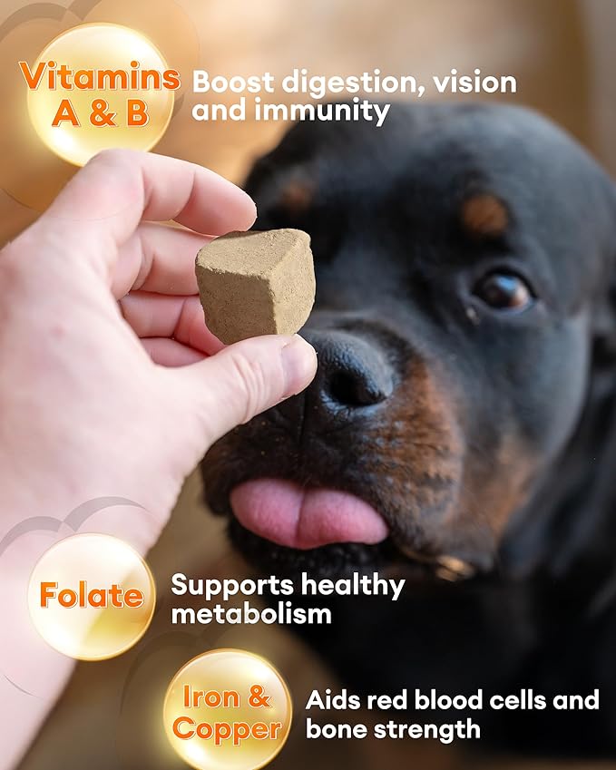 Freeze-Dried Duck Liver Treats for Dogs & Cats, Single Ingredient, High-Protein, Grain-Free, All-Natural Pet Snack, Resealable Tub, Ideal for Training or Meal Topper, 3.53oz