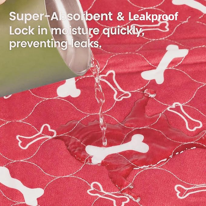 Puppy Pads with Pheromones, S/M/L Washable Pee Pads for Dogs, Highly Absorbent Leak-Proof