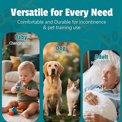 Bulubaky Charcoal Super Absorbency Puppy Pads, Activated Carbon Odor-Control XXXL 36"x36" Leak-Proof Pet Training Pee Pads, Disposable Potty Pads for Dogs Cats, Rabbits 45Counts