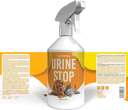 Potty Training Spray for Dogs Cats -17oz- Non-Staining, Indoor & Outdoor - Trains Pets Where Not to Pee - No Marking Training Spray - Safe for Fabrics, Furniture & Floors - Made in Germany