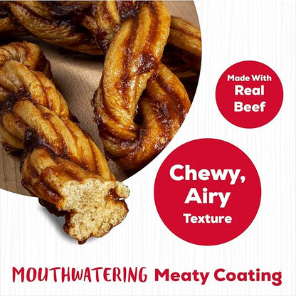Country Kitchen Rawhide Free Beef Twists Dog Chews, Made with Real Beef, Highly Digestible, Gluten Free, 9 Count