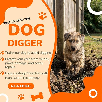 Zone Protects No Holes Digging Dog Prevention Spray – Gallon Trigger Sprayer, Stop Dogs from Digging, Prevents Holes Under Fences, in Yards, and Flower Beds