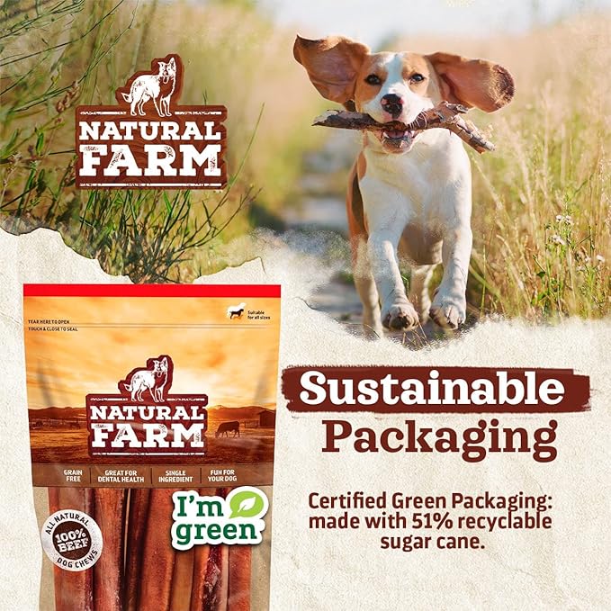 Natural Farm Half Pig Ears for Dogs (50-Pack), One Ingredient: Natural Pigs Ears, Air Dried, Long-Lasting & Highly Digestible Treats, Great for Puppy and Large/Medium Dogs