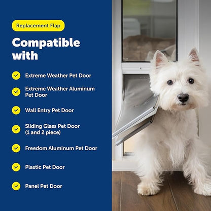 PetSafe Original Replacement Flap - Doggie Door Vinyl Replacement Flap for Sliding Glass Pet Door - Durable & Made with Non-Toxic Materials - 8 7/8" H x 5 1/8" W - Large